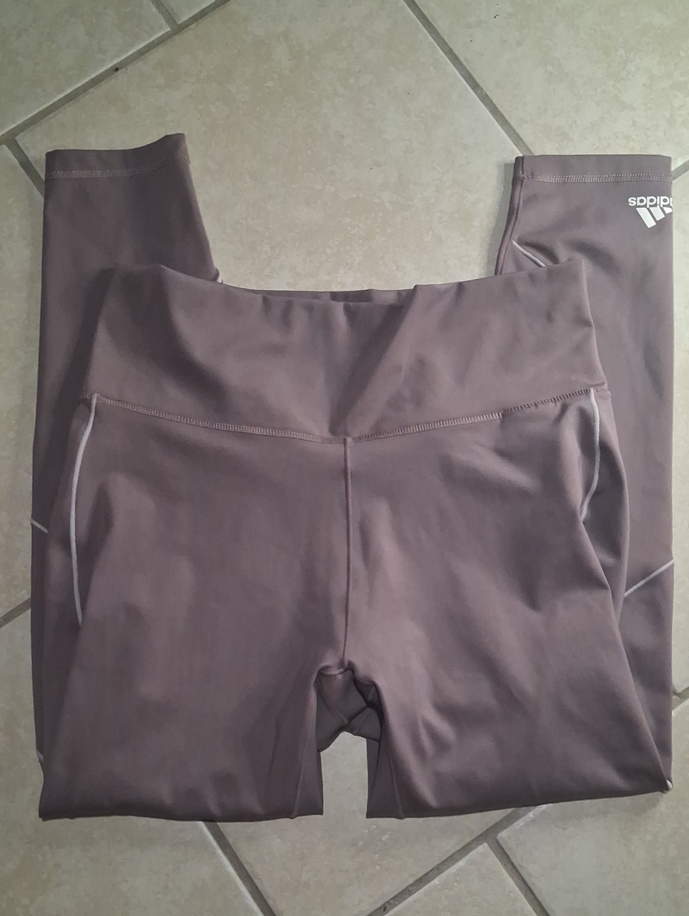 adidas Womens Sz L Lavender  Athletic Leggings
